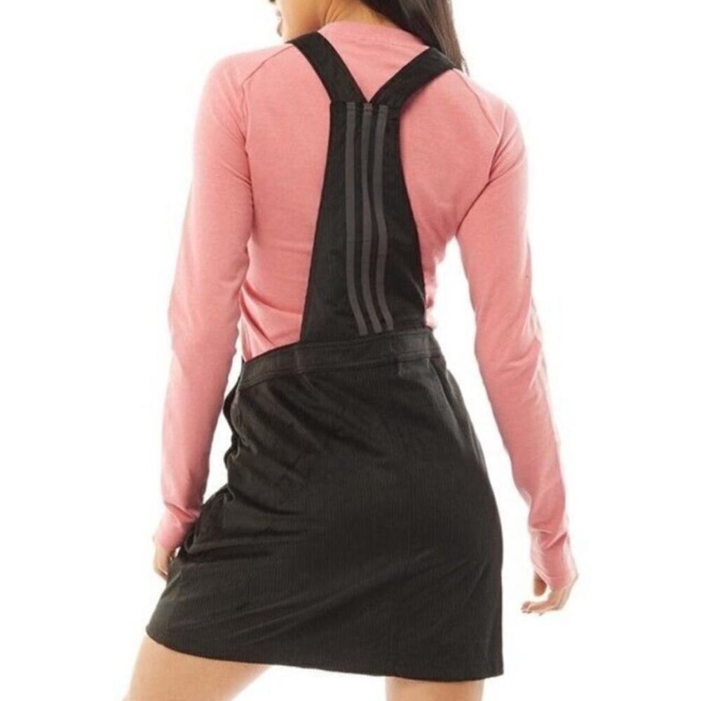 Adidas Originals Corduroy Dress Women's Size S Black Overall Dress - Picture 5 of 8